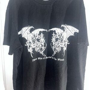 Korrupt World Men's Black Graphic Tee with Gothic Design